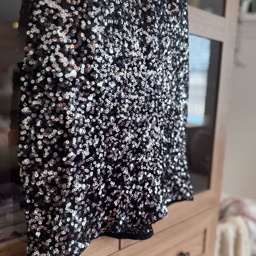 Blashe Black & Silver Halter Mini Dress BD05472 | Large Sparkly Party Cocktail - Picture 6 of 14
